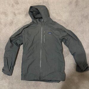 Grey Patagonia Men's L Two Shell Coat w/ Removable Inner Jacket Included